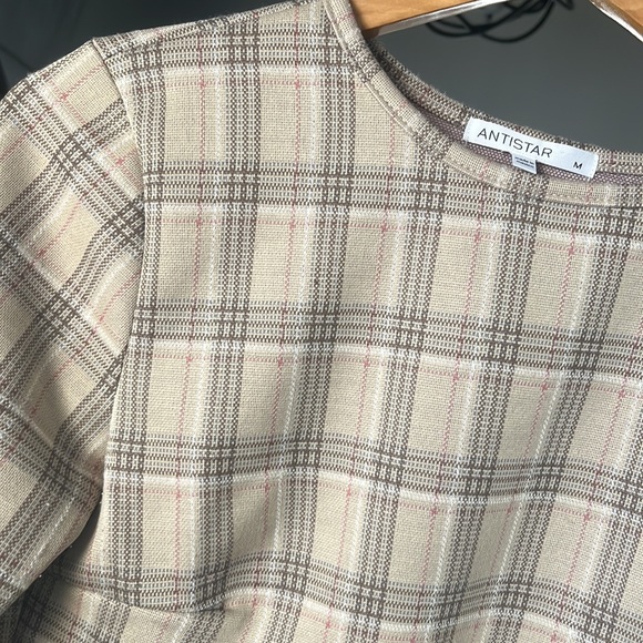 Antistar Size Medium Plaid Top - Picture 2 of 4